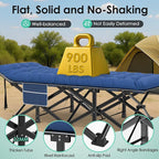 Suteck Camping Cot, 32In XXL Folding Camping Cot Heavy Duty Sleeping Bed for Adults 1200D Double Layer Oxford Cots for Camping W/Pilllow Mat Carry Bag for Home Office Travel 900lbs