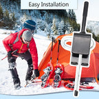 Universal Ice Anchor Tool Ice Anchor Drill Adapter Kit, 1 Ice Fishing Shelter Stake Nail 1/4" Adapter, Ice Fishing Accessories and Equipment, Ice Shanty Anchors for Ice Fishing Shelter Tent