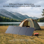 200W Portable Solar Panel (Tempered Glass),Heavy-Duty Foldable Mono Solar Charger for Jackery Explorer 1000 v2/EcoFlow Delta 2/Bluetti,IP67 Waterproof Off-Grid Power for RV Camping Power Backup