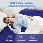 Sebor Air Mattress Twin with Built-in Pump 18", Comfortable Self-Inflating Air Mattress with High-Speed Pump, Durable Blow Up Mattress Twin with Storage Bag for Guests, Camping, Travel
