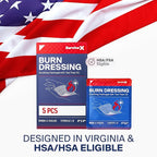 Hydrogel Burn Dressings with Tea Tree Oil - 4x4" Sterile Non-Stick Burn Pads - Emergency First Aid for Instant Cooling, Soothing & Relief - 5 Pack