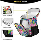 Tropical Pineapples Fruits Cooler Backpack Insulated Leak Proof Beach Cooler Bag Soft Lunch Picnic Hiking Camping Backpack Cooler