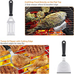 Blackstone Griddle Accessories Kit,16pcs Flat Top Grill Accessories Set for Blackstone and Camp Chef with Spatula,Scraper,Griddle Cleaning Kit &Carry Bag,Great for Outdoor BBQ & Teppanyaki and Camping