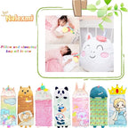 Sleeping Bag for Kids, Preschool Nap Mat, Toddler Sleeping Bag with Pillow for Daycare, Ages 3+, Large Size
