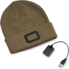 POWERCAP LED Hat Light 150 Lumens Rechargeable Fleece Beanie with Bright Built-in Headlamp Waterproof LED Warm One Size Cap