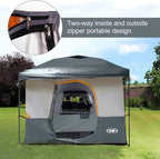 UNP Camping Canopy - Inner Tent - Side Tents - SUV Camping Cube for 10' x 10' Pop Up Canopies (Canopy Pole/Shelter NOT Included) (Grey-SUV Cube Tent)