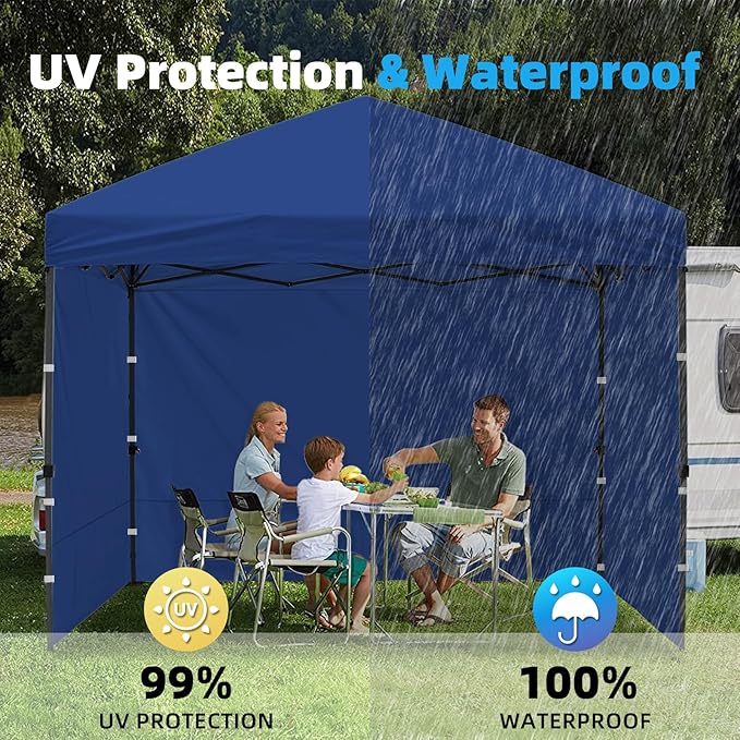 Joramoy Instant Canopy Sunwall 10×10 for Pop Up Canopy, Waterproof, UV Protection Canopy Sidewall, 1 Pack Straight Leg Canopy Side Panels Only（10×10, Blue)