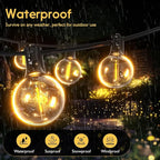 G40 Globe String Lights 60ft LED Shatterproof Hanging Patio Lights, 20+2 Bulbs, Waterproof Connectable for Indoor Outdoor Decor Garden Camping Backyard Valentine's Day Gifts for Men Him Hubby