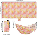 Abstract Bright Flowers Hammocks Cloth Hammock for Camping Travel Accessories