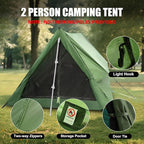 2-Person Trekking Pole Tent for Backpacking - Ultralight 2 Person Backpacking Tent, Lightweight Waterproof Two Person A-Frame Hiking Shelter for Outdoor Camping, Scouts, Trekkers (No Poles)