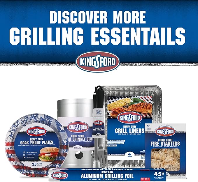 KINGSFORD Heavy Duty Deluxe Charcoal Chimney Starter, Large Capacity Zinc Steel BBQ Fire Starter with Heat Shield and Stay-Cool Handle, Vented Base Air Vents for Fast Even Lighting - 6 Pack