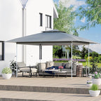 ECOTOUGE 11FT Canopy Tent Instant Shelter Canopy with Carrying Roller Bag, Outdoor Party Gazebo with Waterproof and UV Resistant for Parties, Camping, Picnic, Dark Grey