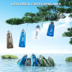 Collapsible Squeeze Water Filter Bottle-650ml with Filter with NSF/FDA Certification Befree or Peak Series Replacement for Hiking,Running,Camping,Travel,Cycling,Fishing,BPA-Free(Green)