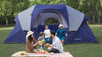 HIKERGARDEN 10 Person Camping Tent - Portable Easy Set Up Family Tent for Camp, Windproof Fabric Dome Tent Outdoor for Hiking, Backpacking, Traveling-14'x11'x74in(H)