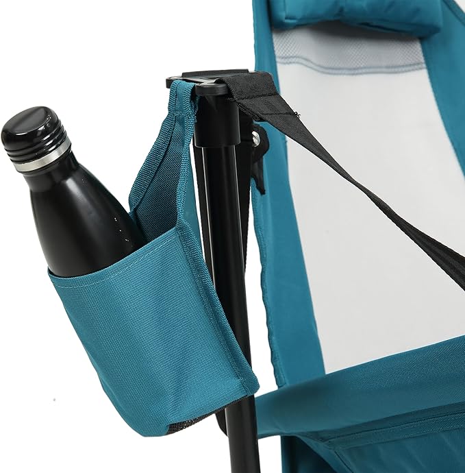 agnixnaf2pcs Hammock Camping Chair with Blue, Folding Portable Rocking Chair, Morden, Lightweight Aluminum Alloy Adjustable Back Swinging Chair with Pillow Cup Holder, for Outdoor Travel