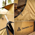 Hot Tent with Stove Jack – 4 Season Waterproof & Windproof Shelter for 1–4 People, Lightweight for Camping, Hiking, Hunting & Fishing