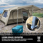 Turbo Heavy-Duty Camping Tent – Quick-Setup 4-Season Family Tent with Waterproof 150D Shell & Instant Frame – Choose Capacity (HD 300/HD 450) & Color