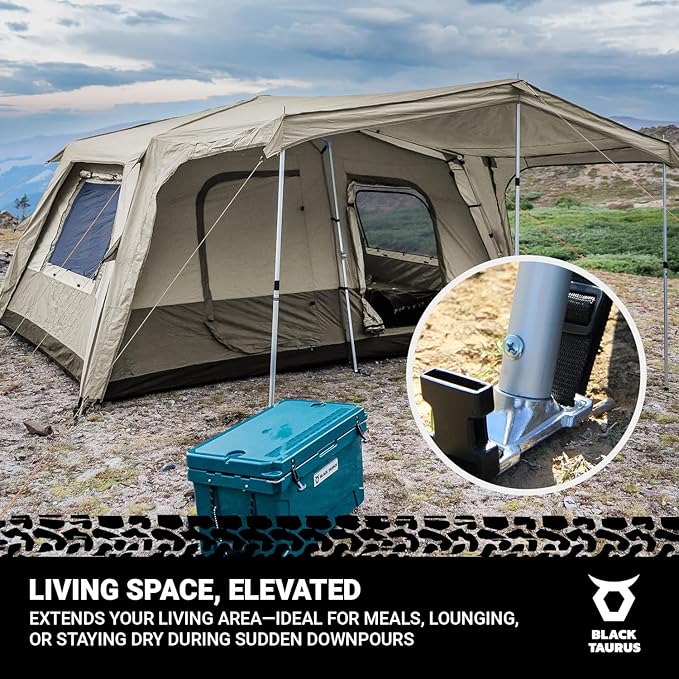 Turbo Heavy-Duty Camping Tent – Quick-Setup 4-Season Family Tent with Waterproof 150D Shell & Instant Frame – Choose Capacity (HD 300/HD 450) & Color