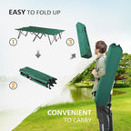 2 Person Folding Camping Cot for Adults, 50" Extra Wide Outdoor Portable Sleeping Cot with Carry Bag, Elevated Camping Bed, Beach Hiking, Green
