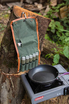 BLEEKER & RÖWE Bushcraft Camping Spice Kit Portable with Glass Jars, Funnel and Carabiner Great for Backpack and Travel Glamping Camping Gifts