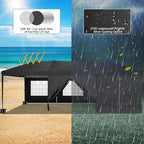 COBIZI 10x30 Canopy Party Tent with 8 Walls 10x30 Pop Up Canopy for Parties Waterproof UPF 50+ Outdoor Commercial Event Tent for Party Backyard Gazebo Canopy with Sidewalls & Sandbags(Black,10x30ft