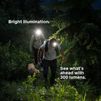 BioLite Range 300 Waterproof, Fast-Charging Rechargeable Headlamp, Wild Fig, 300 Lumens, USB-C Charging, 75m Beam, 100 Hour runtime