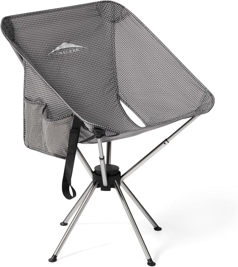 Unigear Compact Camping Chair for Adults, Lightweight Portable Folding Chair 2.6lb, 3 Steps Easy Setup & Fold, for Outdoor Hiking, Fishing, Travel, Backpacking