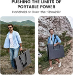 400W Portable Solar Panel for Camping & RV, Durable, Foldable, Waterproof, with Adjustable Stand Case – Perfect for Off-Grid Adventures