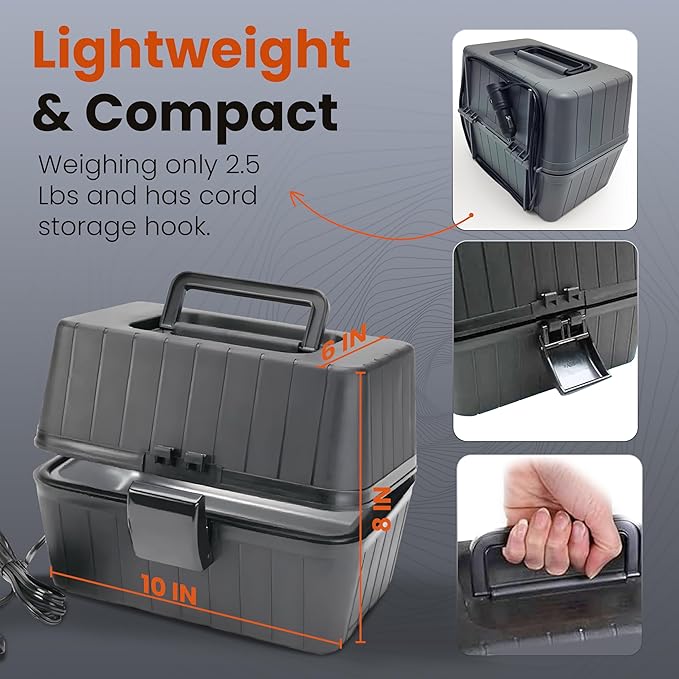 Gideon Heated Electric Lunch Box 12-Volt Portable Stove For Car, Truck, Camping, Etc. - Enjoy Hot Delicious Meals