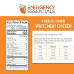 Emergency Essentials Freeze-Dried White Meat Chicken #10 Can – 25-Year Shelf Life, 19 Servings, 513g Protein – Bulk Food, Long-Term Emergency Food Supply & Storage