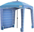 Qipi Beach Cabana - Easy to Set Up Canopy, Waterproof, Portable 6' x 6' Beach Shelter, Included Side Wall, Shade with UPF 50+ UV Protection, Ultimate Sun Umbrella - for Kids, Family & Friends