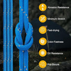 Reflective Paracord Rope 850Ib, 50/100/200/500/1000ft 4MM 11 Strand para Cords Lanyard Utility Parachute Cord for Tent Camping Hiking Survival Tactical Clothesline DIY Projects (Blue, 100FT)