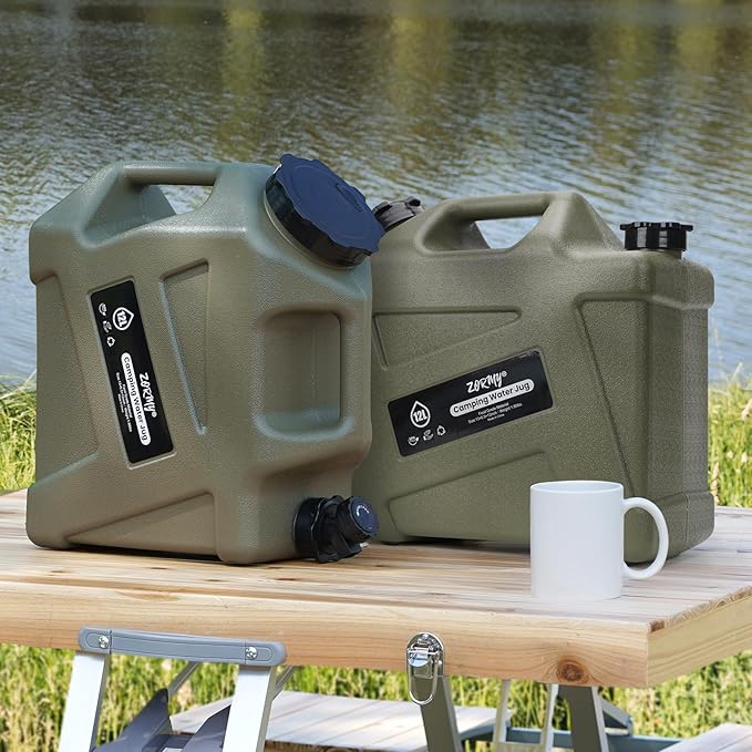 Zormy 3.2 Gallon Portable Water Storage Container with Spigot, BPA Free Large Emergency Water Storage for Vehicle, Car, Outdoor Hiking, Picnic