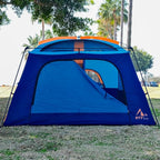 KTT Extra Large Tent 10-12-14 Person(B),Family Cabin Tents,2 Rooms,3 Doors and 3 Windows with Mesh,Straight Wall,Waterproof,Double Layer,Big Tent for Outdoor,Picnic,Camping,Family Gathering
