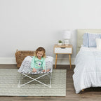 Regalo My Cot Pal Extra Long Portable Toddler Bed – Foldable Kids Travel Cot for Sleepovers, Naps & Camping, Lightweight Steel Frame with Removable Pillow