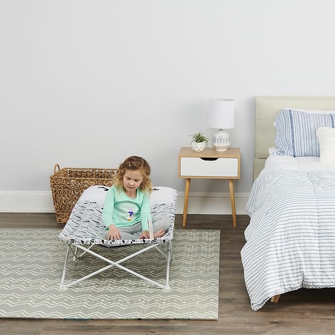 Regalo My Cot Pal Extra Long Portable Toddler Bed – Foldable Kids Travel Cot for Sleepovers, Naps & Camping, Lightweight Steel Frame with Removable Pillow