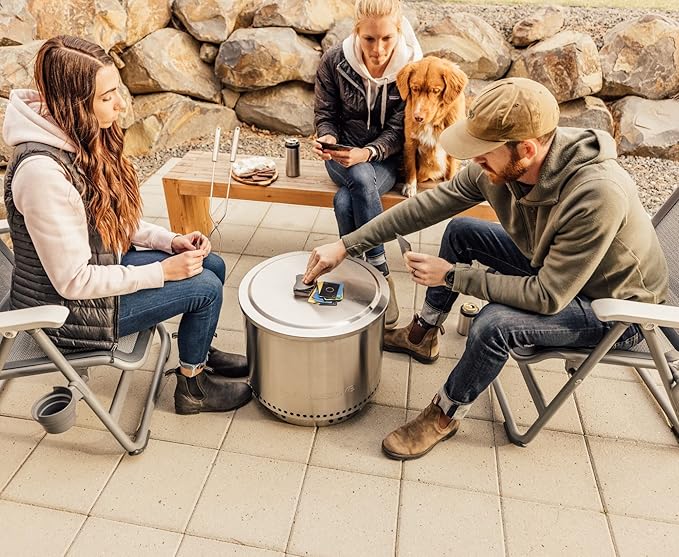 Solo Stove Bonfire Lid - Premium 304 Stainless Steel Fire Pit Cover, Modern Round Design, Versatile Tabletop Accessory, Compatible with Solo Stove Bonfire, Wood Burning and Camping Accessory