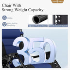 Sophia & Willliam Zero Gravity Chair Set of 2, Reclining Folding Chair with Free Cup Holder (Blue)