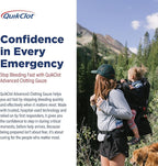 Adventure Medical Kits QuikClot Advanced Clotting Gauze - Stops Bleeding up to 5X Faster Than Standard Gauze - Kaolin Hemostatic Dressing - for First Aid Kits & Survival Gear - 3 x 24 (2 Strips)