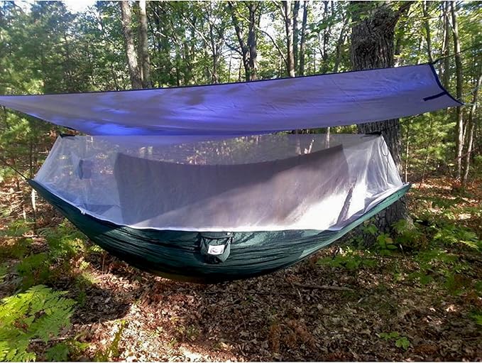 Hammock Bliss All Purpose Waterproof Shelter - Waterproof Tent Tarp, Rain Fly and Hammock Shelter to Cover Your Hammock & Your Gear – Make H A M M O C K Camping A Rain Free and Dry Experience
