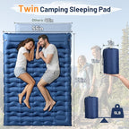 KASBAH Double Inflatable Camping Sleeping Pad,Thick 6 inch 2 Person Ultralight Sleeping Mat with Built-in Foot Pump and Pillow,Camping Essentials for Hiking,Backpacking,Traveling, Tent