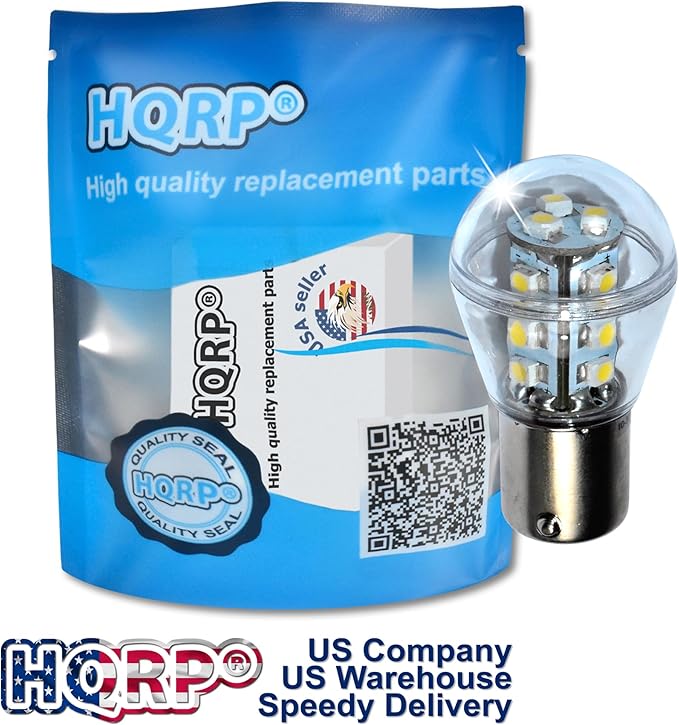 HQRP 2-Pack Headlight LED Bulb compatible with 925-0963 725-0963 1772001 725-0963P 725-0963 Ryobi 13AD678G034 13AN688G034, Yard Machines 13AC762F000 (2008) Lawn Tractor Headlamp