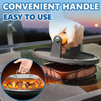 SafBbcue Round Cast Iron Smash Burger Grill Weight Press Tool & Griddle Steamer Melting Dome 12" Round Stainless Steel Basting Cover for Blackstone Griddle, Griddle Food Cover Dome for Flat Top Grills