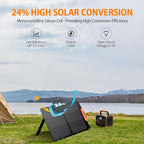 Portable Power Station 330W With 100W Solar Panel, Solar Generator Fast Charging Emergency Power Backup Battery UPS for Home Outage RV/Van Road Trip Camping