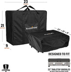 Blackstone 1722 Tabletop Griddle Cover & Carry Bag, 1722, Portable BBQ Grill Griddle Carry Bag & Cover for Travel - 600D Heavy Duty Weather Resistant - Blackstone Accessories, Black, 22 inch