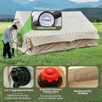 Nice C Inflatable Tent for Camping, Glamping Tent for Adults, Blow Up Tents, with Air Pump, 2-in-1 Air Valve, Chimney Opening, Waterproof, Windproof, Easy Set Up
