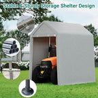 10×10 ft Outdoor Storage Sheds, Portable Storage Shelter Shed with Roll up Zipper Doors, Waterproof Outside Utility Shed Garage Tent for Motorcycle, Bicycles and Camping Tools