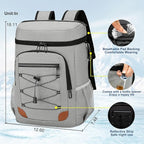 Backpack Cooler Insulated Leak Proof for Men Wowen 36 Cans Soft Cooler Backpack Insulated Waterproof Large Capacity Coolers Bag Portable for Lunch Camping Travel Picnic Hiking