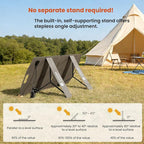 LVYUAN 100W Solar Panel 12V Foldable ETFE Conversion Rate 22.5% Monocrystalline IP65 Waterproof Compatible with XT60 DC5525 DC7909 DC35135 Fast Charging Foldable with Stand High Efficiency