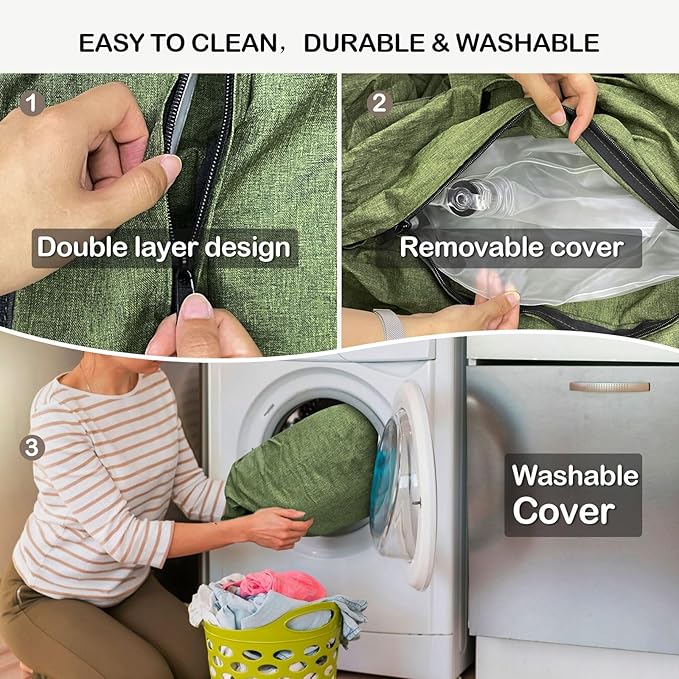 Inflatable Couch Premium Oxford Cloth Inflatable Sofa with Built-in Rechargeable Pump Portable Blow Up Couch for Camping Outdoor Travel Home Guests Backyard Patio | Durable Fabric, Easy Inflation, Waterproof, Puncture Resistant, Portable for Outdoor